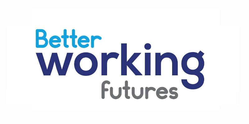 Blue and grey Better Working Futures logo
