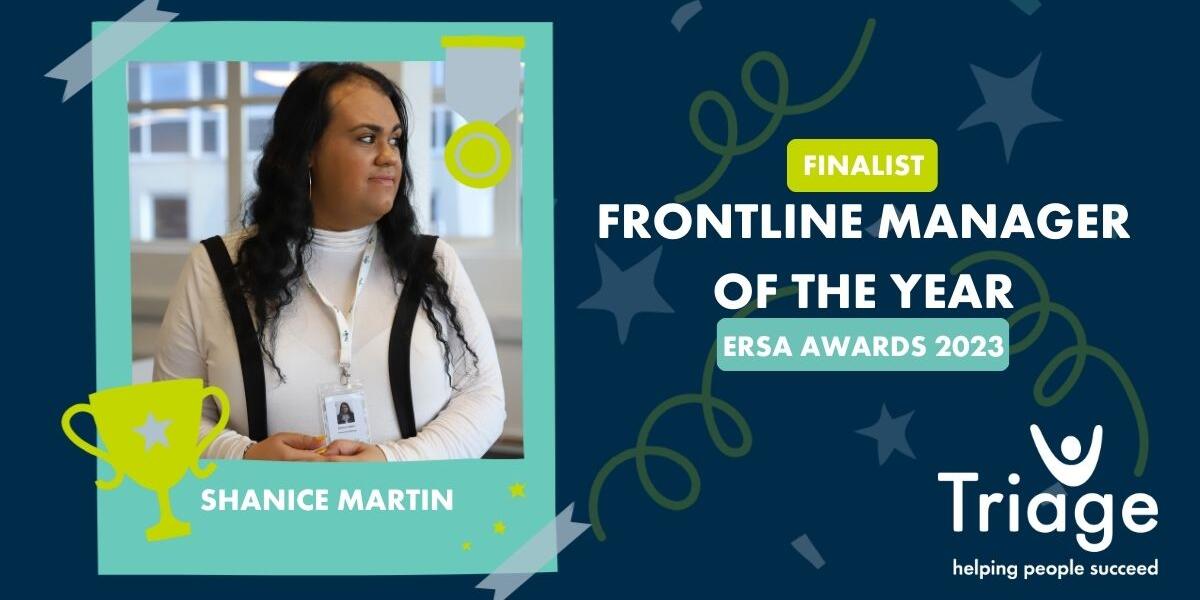Finalist, Frontline Manager of the Year, ERSA Awards 2023. Picture of a happy woman looking out the window.